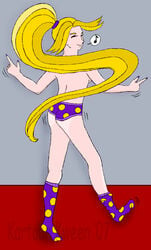 2007 blonde blonde_female blonde_hair blonde_hair_female color colored comic_sans female female_only grey_background hear_me_out homestar_runner human kartoon_kween marzipan music_note musical_note no_sex note paheal panties polka_dot polka_dot_panties polka_dot_socks polka_dots purple_clothing red_floor rule_34_(paheal) socks socks_on solo solo_female speech_bubble tagme yellow_hair