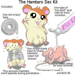 1boy anthro furry hamster hamtaro hamtaro_(series) lube male_only penis tagme what