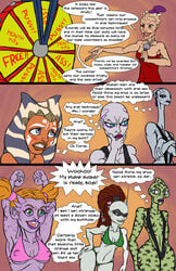 ahsoka_tano asajj_ventress aurra_sing belly big_ass big_breasts bikini breasts clone_wars comic dathomiri female female_only josemalvado kaminoan latts_razzi sling_bikini small_ass small_breasts star_wars taun_we theelin togruta twazzi