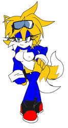 akatsukishiranui-fox breasts canine casual cleavage clothed clothing cum exposed_torso female flight_attendant footwear fox gloves handwear legwear mammal miles_prower recolor rule_63 shoes solo sonic_(series) stewardess stewardess_uniform tails tailsko