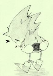 anthro anus chicowin classic_sonic clothing eulipotyphlan footwear footwear_only gaping gaping_anus gloves goatse handwear heart hedgehog hi_res looking_at_viewer looking_back looking_pleasured male mammal mostly_nude sega shoes shoes_only solo sonic_(series) sonic_the_hedgehog sonic_the_hedgehog_(series)