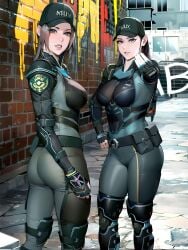 ai_generated anime ass cop female police police_uniform uniform