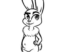 1girls 2016 anthro barely_visible_genitalia belly big_belly black_and_white dewlap disney female flat_chest furry hand_on_hip inkyfrog judy_hopps lagomorph mammal monochrome navel nude pregnant pussy rabbit raised_eyebrow simple_background smile solo standing white_background zootopia