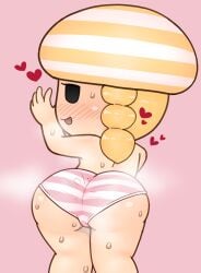 1girls ass black_eyes blush female hair happy heart horny horny_female looking_at_viewer looking_back mario_(series) mob_face mom mother mushroom_girl mushroom_humanoid nintendo panties pussy_bulge rose_town_innkeeper showing_ass simple_eyes simple_face super_mario_rpg sweat sweating sweaty_body thick_ass toad_(mario) twintails unknown_artist wanting_sex