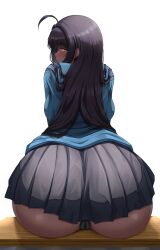 1girls ass black_hair blue_archive breasts brown_skin cleaning_&_clearing_(blue_archive) dark-skinned_female dark_skin dat_ass female hi_res huge_ass huge_breasts karin_(blue_archive) karin_kakudate long_hair millennium_science_school_student school_uniform schoolgirl tyrzul