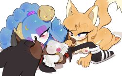 ariem blowjob blue_eyes fan_character fox kissing pinklilim red_eyes sonic_(series) sonic_boom sonic_dream_team sonic_oc zooey_the_fox