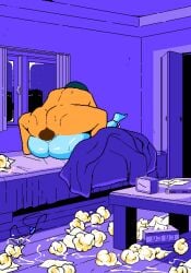 1boy 1girls 2d animated ass bed bedroom bikini bikini_bottom_around_leg bikini_top_removed blue_body blue_skin clock cum cum_on_bed cum_on_floor game_cg ghost ghost_(jermaneels) ghost_girl jermaneels long_hair loop looping_animation mating_press nude nude_female nude_male penis penis_in_pussy pixel_animation pixel_art pussy sex string_bikini strip_rock-paper-scissors_-_ghost_edition striped_bikini thick_thighs thighs tissue tissue_box vaginal_penetration window