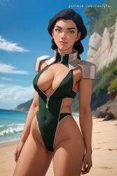 1girls ai_generated avatar_legends avatar_the_last_airbender cleavage female female_focus female_only girl kuvira patreon_username solo solo_female solo_focus the_legend_of_korra