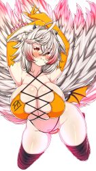 1girls animal_ears animal_tail big_breasts big_tail cleavage cuchu_nemurin embarrassed female female_focus female_only fox_ears fox_girl fox_tail front_view highres horns huge_breasts latam_virtual_youtuber light-skinned_female light_skin simple_background the_kurieta virtual_youtuber vtuber vtuberfanart white_background yanderelive yellow_eyes