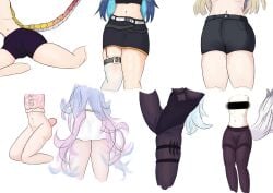 2022 7girls amanogawa_shiina bar_censor bear bear_girl big_breasts black_bottomwear blonde_hair blue_hair bottomless bottomwear bunny bunny_girl bunny_tail bunnyfaqer censor_bar censored censored_nipples dragon dragon_girl dragon_tail female female_focus female_only flat_chest flat_chested fox fox_girl fox_tail fujikura_uruka hakushika_iori legwear light-skinned_female light_skin multicolored_hair phase_alias phase_connect phase_origins pink_hair pink_topwear pipkin_pippa pipkin_pippa_(1st_costume) pipkin_pippa_(1st_costume)_(without_jacket) purple_hair purple_legwear rabbit rabbit_girl rabbit_tail shisui_michiru simple_background tenma_maemi thick_ass thick_thighs topwear utatane_nasa virtual_youtuber vtuber white_background white_legwear