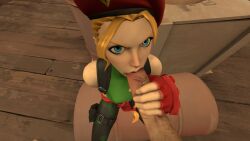 3d blowjob cammy_white cammy_white_(fortnite) capcom female fortnite fortnite:_battle_royale handjob sfm sitting street_fighter unknown_artist