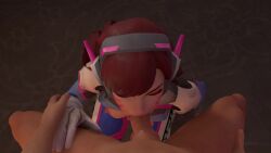 1boy1girl 3d animated big_penis blowjob breasts cum_in_mouth d.va deepthroat erection fellatio henrytaiwan nipples overwatch partial_male penis pov sound source_request true_facials video