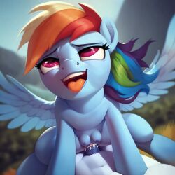 ai_generated crotchboobs equid equine female feral_female friendship_is_magic furry hasbro horse male my_little_pony pegasus pink_eyes pony pussy rainbow_dash_(mlp) rainbow_hair soarin_(mlp) wonderbolts_(mlp)