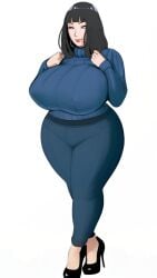 1girls big_ass big_breasts boruto:_naruto_next_generations busty heels high_heels hyuuga_hinata lips long_hair mature_female milf mommy_kink naruto naruto_(series) thick_legs thick_thighs turtleneck_sweater ultivlad wide_hips zetomeso