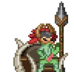 1boy animated armor chair feathers flora_fauna floran helmet humanoid male male_only melee_weapon penis pixel_art plant polearm red_feathers solo spear starbound throne transparent_background travelling_merchant tribe video_games weapon