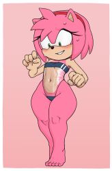 1girls amy_rose anthro big_breasts eulipotyphlan female_only gris_swimsuit hedgehog mr.ocelot sega sonic_(series) sonic_the_hedgehog_(series) wide_hips