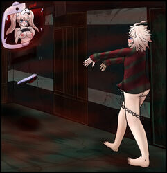 barefoot blackwidowx blonde_hair blush bottomless brainwashing breasts corruption cum danganronpa danganronpa_ultra_despair_girls dildo drool femdom happy_trance junko_enoshima large_breasts leash malesub nagito_komaeda servant_(danganronpa) sex_toy spiral_eyes spoilers straight_hair tied_hair tongue tongue_out twintails vibrator white_hair zettai_zetsubou_shoujo zombie_pose