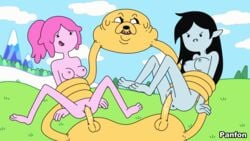 2girls 3_toes adventure_time angry animated anus areolae artist_name balls barefoot bilateral_penetration black_hair bouncing_breasts breasts carrying clitoris cаrtoon diphallia diphallism fangs feet female forced full_body grey_skin hairless_pussy jake_the_dog large_breasts living_sex_toy long_hair male marceline medium_breasts multi_penis multiple_girls nipples nude open_mouth outdoors panfon penis pink_hair pink_skin pointy_ears ponytail precum princess_bubblegum pussy restrained sex smile soles spread_legs straight sеxy threesome tied_hair toes vaginal_penetration vampire