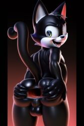 ai_generated anal anthro anus anus_focus ass ass_focus asshole catboy dreamworks felix_the_cat felix_the_cat_(series) fuckboy furry furry_only gaping_anus gay gay_anal gay_male gay_sex homosexual looking_back naughty_face only_male projectai23 smile spread_anus spread_ass stable_diffusion standing