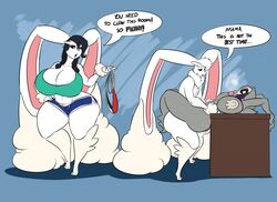 alternate_color anthro big_breasts breasts clothed clothing dialogue duskull fan_character female ghost hair huge_breasts humanoid hyper kaboozle lagomorph lopunny male mammal mature_female mother natasha_vladislaus nintendo nipples nude open_mouth parent pokemon pokemon_(species) rabbit sex simple_background skull son spirit sweat text thick_thighs timothy_vladislaus tongue video_games wide_hips winter_coat