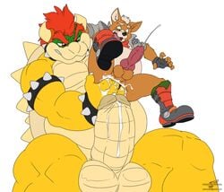 anal anal_fingering anal_sex animal_genitalia animal_penis anthro anus armband balls biceps big_balls big_dom_small_sub big_penis bowser canine canine_penis claws collar crossover cum cum_in_ass cum_inside cumshot duo ejaculation erection excessive_cum fingering forced fox fox_mccloud fur furry gaping horn huge_cock humanoid_penis hyper hyper_penis inflation interspecies it'll_never_fit knot koopa larger_male male male_only mammal mario_(series) multiple_boys nintendo nude orgasm penetration penis rape reptile scalie sex shell size_difference smaller_male smile spikes star_fox stretching torn_clothing wolfblade