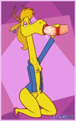 2016 antelope anthro areola blu3danny breasts cartoon_network disembodied_penis duo erect_nipples erection fellatio female handjob horn human_on_anthro johnny_bravo_(series) male male_human/female_anthro male_on_anthro mammal mary_antelope_(johnny_bravo) masturbation nipples oral penis sex unseen_male_face