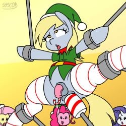 2d ahe_gao anal animal_genitalia animal_penis animated anus balls blonde_hair bondage bound christmas derpy_hooves dildo earth_pony equid equine equine_genitalia equine_penis female feral flaccid fluttershy_(mlp) friendship_is_magic fucking_machine futanari genitals gynomorph hasbro holidays horse intersex machine my_little_pony pegasus penis pinkie_pie_(mlp) pony rarity_(mlp) sex_machine sex_toy syscod tongue tongue_out unicorn yellow_eyes