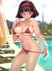 big_breasts bikini dragon_ball_super dragon_ball_z hairband mature_female milf mother oyaman videl videl_(dragon_ball_super)