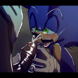 anthro blush close-up cum cum_in_mouth cum_inside cum_on_tongue cumshot ejaculation erection fur furry gloves hedgehog kovaltiel male mammal masturbation messy nude open_mouth orgasm penis quills shadow_the_hedgehog sonic_(series) sonic_the_hedgehog standing tongue tongue_out uncut yaoi