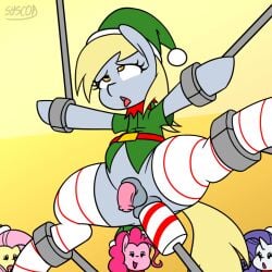 2d ahe_gao anal animal_genitalia animal_penis animated animated anus balls blonde_hair bound christmas derpy_hooves dildo earth_pony equid equine equine_genitalia equine_penis female feral flaccid fluttershy_(mlp) friendship_is_magic fucking_machine futanari genitals gynomorph hasbro holidays horse intersex machine my_little_pony pegasus penis pinkie_pie_(mlp) pony rarity_(mlp) sex_machine sex_toy syscod tongue tongue_out unicorn yellow_eyes