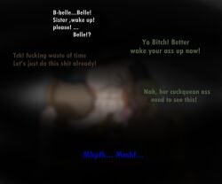 age_difference apoliac-99 belle_(zenless_zone_zero) breasts chubby_female cuckquean erect_penis erection female_pov femblacked femdom interracial large_breasts lifting_shirt male_focus ntr penis unconscious wise_(zenless_zone_zero) zenless_zone_zero zzz