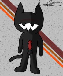 animal_genitalia balls blush humanoid_penis invalid_tag male_only monstercat monstercat_media nikolai-the-wolfdog nude penis sheath signature special_background