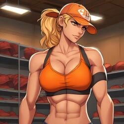 1girls abs ai_generated annabeth_chase blonde_hair muscular percy_jackson_and_the_olympians