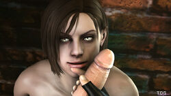 3d biohazard blue_eyes duo erection facial jill_valentine jill_valentine_(julia_voth) penis resident_evil resident_evil_remake rubbing short_hair straight thedickgrillsurgeon