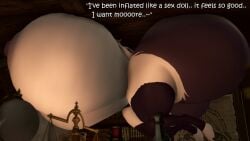 16:9 1girls 2024 3d 4k absurd_res anthro areola ass ass_expansion big_ass big_breasts black_body black_fur breast_expansion breasts canid canid_demon canine coriponer demon digital_media_(artwork) english_text expansion female fur furry hellhound helluva_boss hi_res huge_ass huge_breasts hyper hyper_ass hyper_breasts loona_(helluva_boss) mammal mythological_canine mythological_creature mythology naked naked_female nipples nude nude_female solo source_filmmaker tail text white_body white_fur widescreen wolf wolf_girl