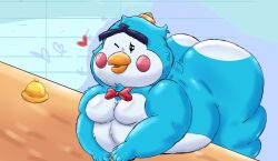 anthro ass avian beak bell big_breasts big_butt bird brawl_stars breasts gay heart_symbol hyper male mr.p_(brawl_stars) nude only_male penguin solo supercell_(company) ugly-rat15508