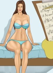 abigail_ratchford blue_bra blue_panties brown_hair clipboard laptop456 vore wide_hips