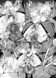 1girls absurdres ahe_gao ahegao_face ahoge anus black_and_white black_gloves black_pants breasts cameltoe censor_bar censored cum cum_in_pussy cum_inside ethereal_(zenless_zone_zero) evelyn_chevalier female from_behind gloves highres huge_ass huge_breasts japanese_text jewelry large_ass large_breasts mating mating_press mixed-language_commentary mole mole_under_eye monochrome monster multiple_views necktie nipples_visible_through_clothing orange_hair orgasm pants police police_uniform policewoman pubic_hair shirt thirty_8ght tight_clothes tight_clothing tight_pants white_shirt wide_ass wide_hipped_female wide_hips zenless_zone_zero