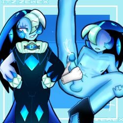 2025 :d blue blue_background blue_eyes blue_hair blue_skin blue_skinned_male blush blushing cookie cookie_run cookie_run_kingdom cum cum_in_penis cum_inside d: embarrassed game_character grabbing grabbing_penis itz_zekex_(artist) jester male male_only sex shadow_milk_cookie tagme video_game_character y/n