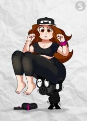 2025 barefoot bbw being_carried big_ass big_belly big_eyes black_hair black_hat black_hoodie black_pants blair_(gobrush) bracelet brown_hair buttcrush carrying clenched_fist closed_eyes colored colored_nails colored_outline exposed_breasts fart fart_fetish fetish fingerless_gloves gas_mask grey_skin happy_expression hat heavy hoodie long_hair long_hair_female nail_polish nervous_expression orange_eyes outline paper_background realistic_background rushgob sandals sandals_removed see-through_clothing shaded shiny_hair short_hair smelly_ass stinkify stinkify_(stinkify) tight_pants watermark white_skin white_skinned_female