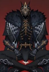 1boy ai_generated big_bulge big_penis bulge capitano_(genshin_impact) cum dripping dripping_cum genshin_impact male male_only mrcookie581 muscles muscular penis_outline yaoi