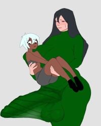 1boy 1futa biancalife dark-skinned_femboy dark_skin femboy futanari kota_(biancalife) light-skinned_futanari light_skin male tagme