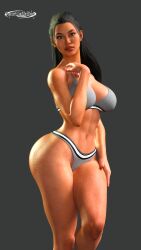 1girls 3d ass big_ass big_breasts biting_lip bra breasts cleavage clothed_female edenian female female_only kitana kitana_(new_era) long_hair mortal_kombat mortal_kombat_1_(2023) netherrealm_studios panties princess solo thick_thighs underwear