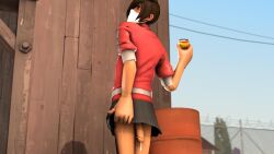 3d crossdressing femboy mask precum precum_drip scout scout_(team_fortress_2) sfm skirt solo team_fortress_2