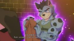 anal_sex anthro bigger_dom blowjob canine censored criminal dog_ears dubious_consent english_text geppei5959 male/male role_reversal sex size_difference sound superhero tagme video