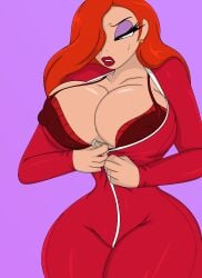 big_breasts bodysuit breasts cbear624 dressing fitting inconvenient_breasts jessica_rabbit sexy_struggle sir_raptor strained_zipper straining_clothing struggling struggling_to_fit tight_zipper too_big track_suit wardrobe_malfunction who_framed_roger_rabbit zipper zipper_malfunction zipper_pull_tab zipper_stuck zipper_wont_zip