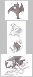 2019 after_transformation anus black_body blue_eyes blush border claws colored comic cunnilingus dialogue dragon dreamworks duo english_text erection european_mythology female feral feral_on_feral fury_(httyd) genitals green_eyes grey_border hi_res horn how_to_train_your_dragon light_fury lying male male/female mythological_creature mythological_scalie mythology night_fury nude on_back on_hind_legs open_mouth oral penetration penile penile_penetration penis penis_in_pussy post-transformation pussy quadruped scalie sequence sex shaded simple_background smile spread_wings standing strawberrytfs tail text thebaseballfur vaginal_penetration walking western_dragon white_background white_body wings