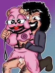 bondage cabry64 cabry_(cabry64) crying crying_with_eyes_open cum cum_in_pussy cumming evil_smile furry furry_only gag gagged goat serj_tankian sex smile smiley_face submissive submissive_female system_of_a_down zoophilic