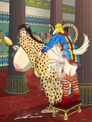 2025 5_fingers 5_toes absurd_res achaemenid amastri anthro anthro_on_anthro anthro_penetrated anthro_penetrating anthro_penetrating_anthro anus ass balls bent_over big_balls big_breasts big_penis black_hair black_nose bodily_fluids bottomwear bottomwear_down bracelet braided_hair breasts bronze_(metal) bronze_mirror canid canine canis cheetah clothed clothed/nude clothed_male clothing crown cum cum_in_pussy cum_inside digital_media_(artwork) domestic_dog duo ear_piercing ear_ring ejaculation feet felid feline female female_penetrated fingers footwear from_behind_position fur genital_fluids genitals green_eyes hair hat headgear headwear hi_res holding_mirror holding_object huge_balls huge_breasts huge_cock humanoid_feet humanoid_hands hunting_dog jewelry looking_pleasured male male/female male_penetrating male_penetrating_female mammal markings mirror nipples nude nude_anthro nude_female ohs688 open_mouth open_smile pants pants_down partially_clothed penetration penile penile_penetration penis penis_in_pussy persian_(culture) piercing plantigrade pussy ring_piercing saluki sex shirt shoes sighthound smile spots spotted_body spotted_fur standing standing_doggystyle standing_sex toes tongue topwear tunic vaginal_penetration vaginal_penetration vidarna white_body white_fur yellow_body yellow_fur