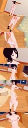 3d_(artwork) bleach covering_breasts flat_chest koikatsu kuchiki_rukia sercel skinny underwear